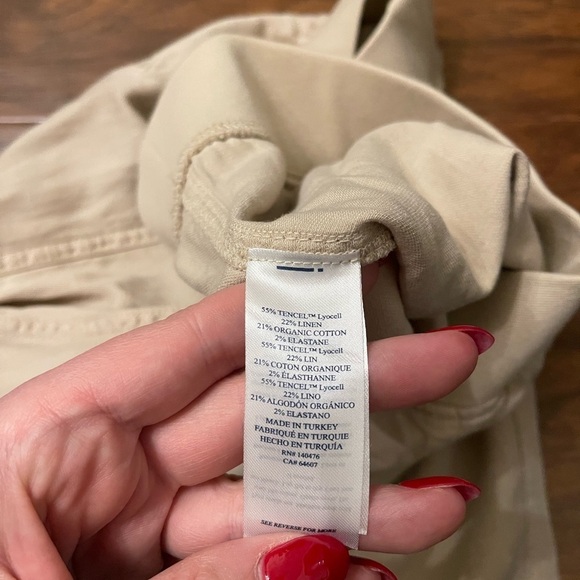 Faherty Arlie Linen Blend Pants Size L - Picture 3 of 4